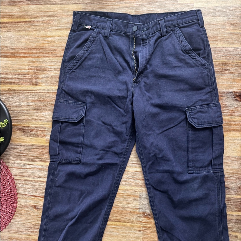Men's Vintage Navy Carhartt Fire Retardant Pants